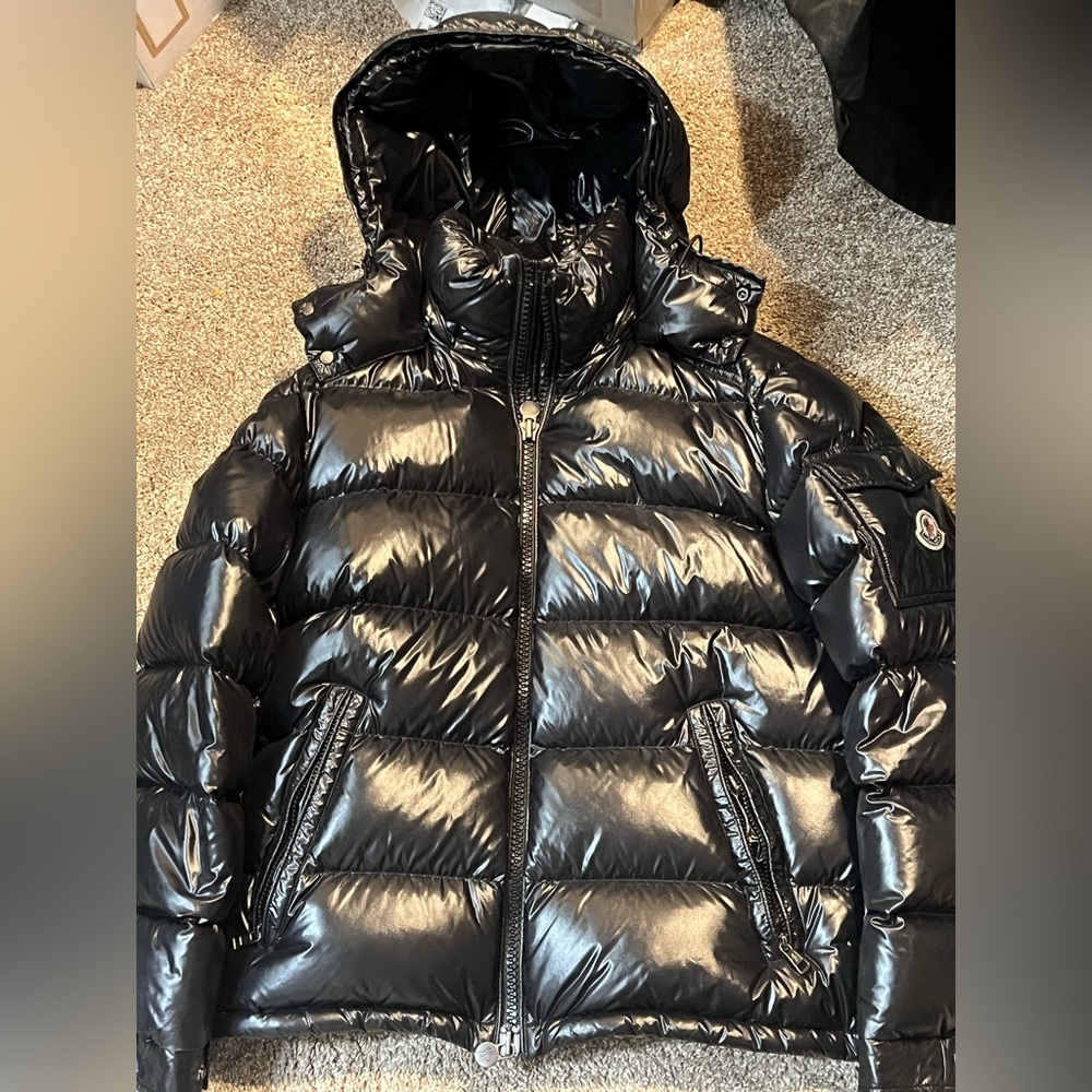 Moncler Shiny Black Puffer Jacket